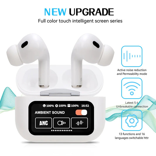 Headphones with Multifunctional Touch Screen ANC Noise Reduction