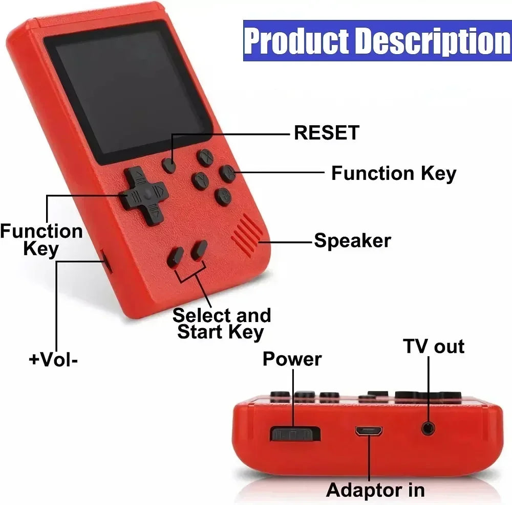 Retro Mini Handheld Video Game Console Built-in 400 Games